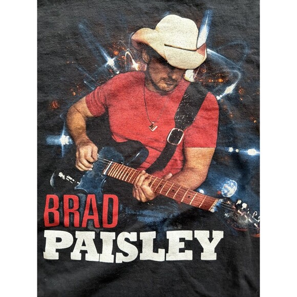 Brad Paisley T Shirt Mens 2XL Black H20 World Tour Lightning 2010 Country - Picture 2 of 7